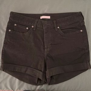 Black Denim Cuffed Short by Lauren Conrad Size 12
